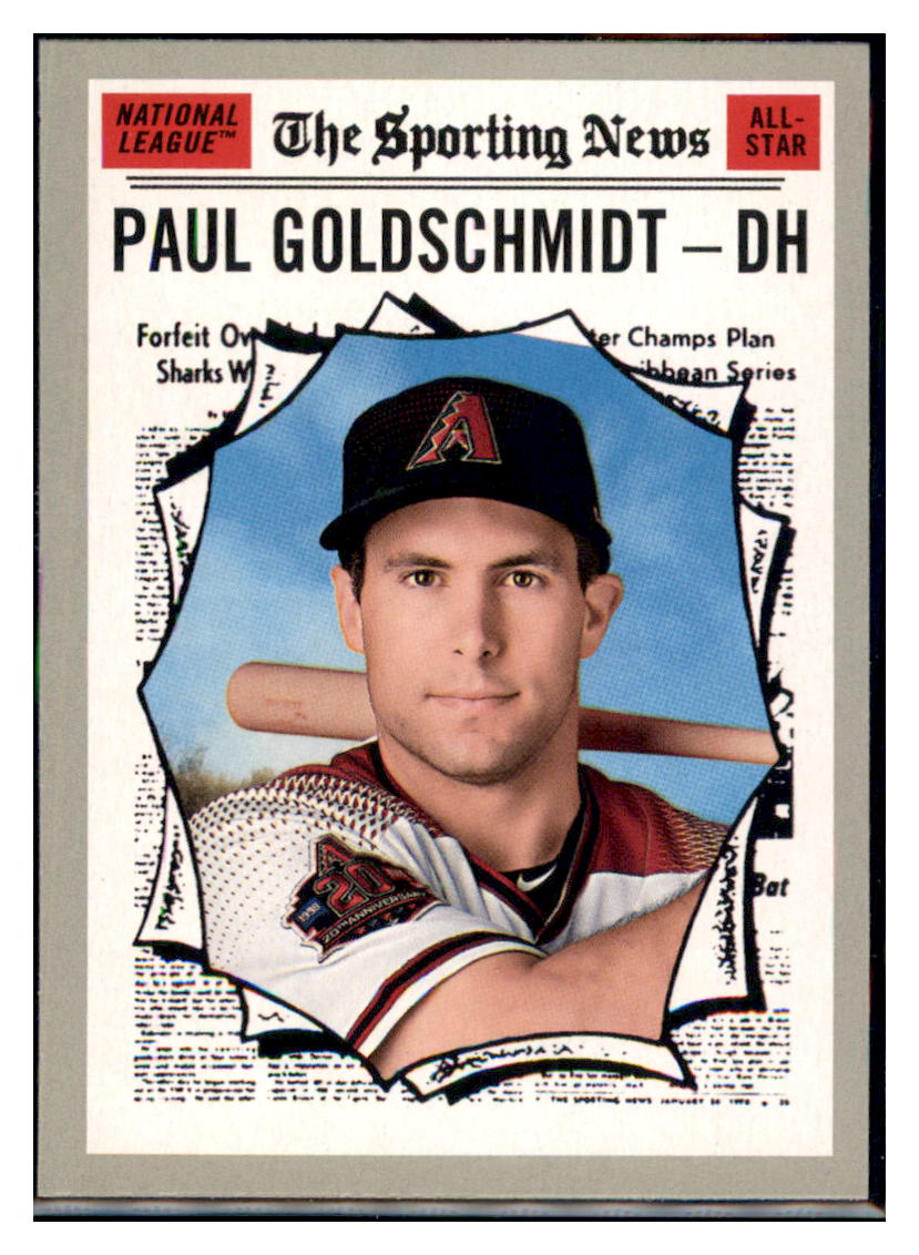 2019 Topps Heritage Paul Goldschmidt Arizona Diamondbacks #369 Baseball card Sporting News TMH1B simple Xclusive Collectibles