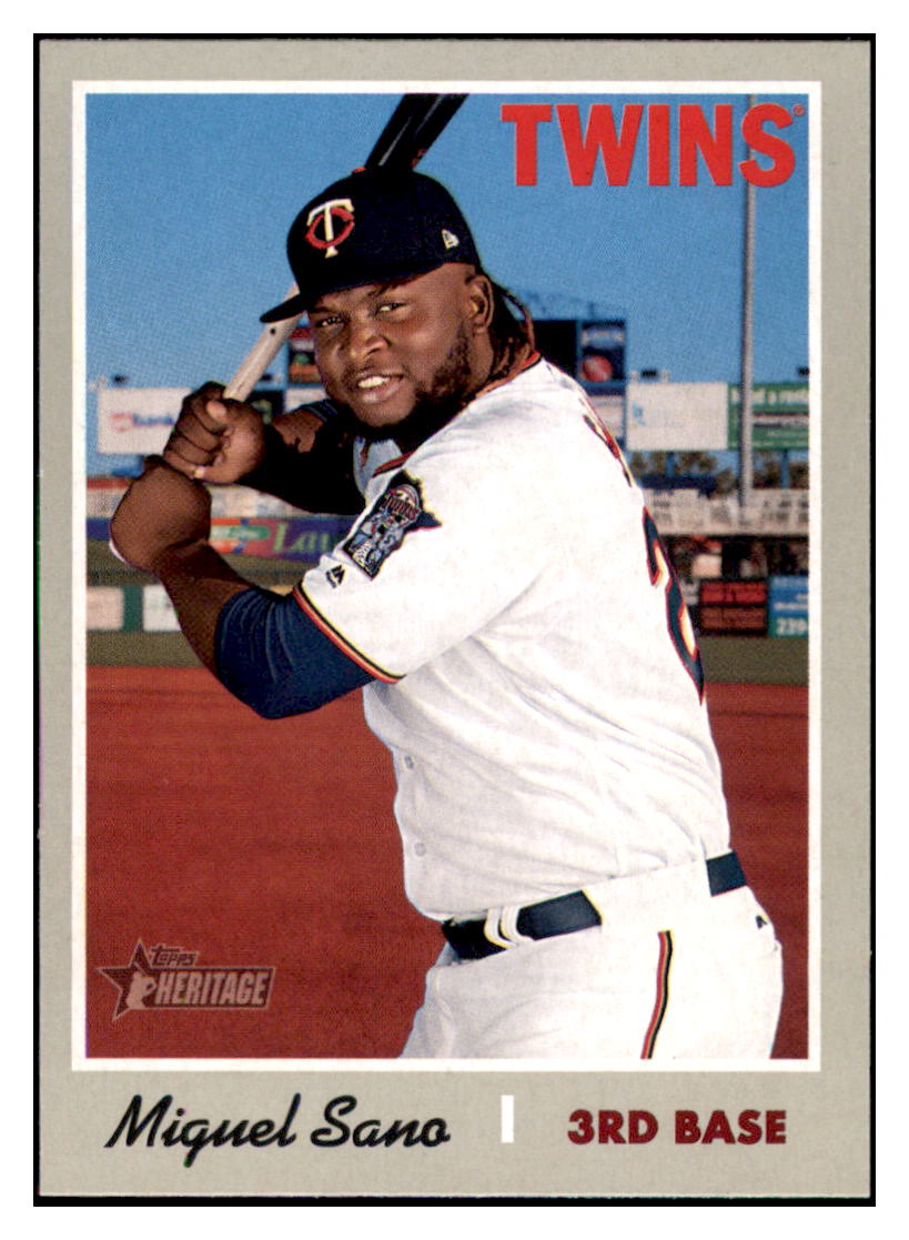 2019 Topps Heritage Miguel Sano Minnesota Twins #226 Baseball card TMH1B simple Xclusive Collectibles