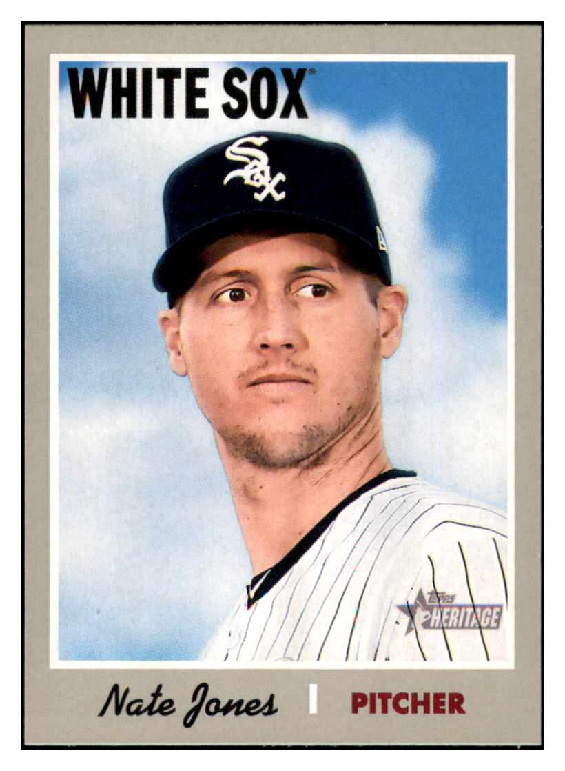 2019 Topps Heritage Nate Jones Chicago White Sox #146 Baseball card TMH1B_1a simple Xclusive Collectibles