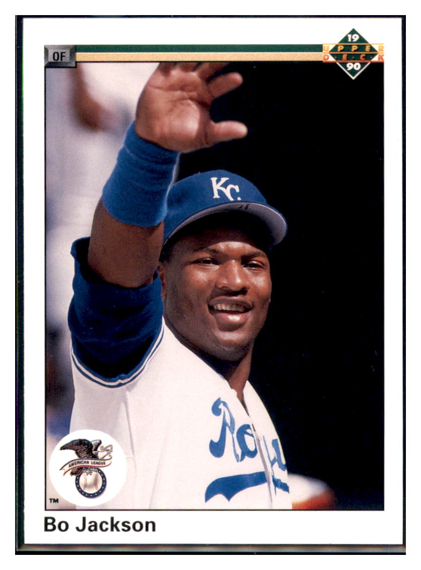 1990 Upper Deck Bo Jackson Kansas City Royals #75 Baseball card VSMP1IMB simple Xclusive Collectibles