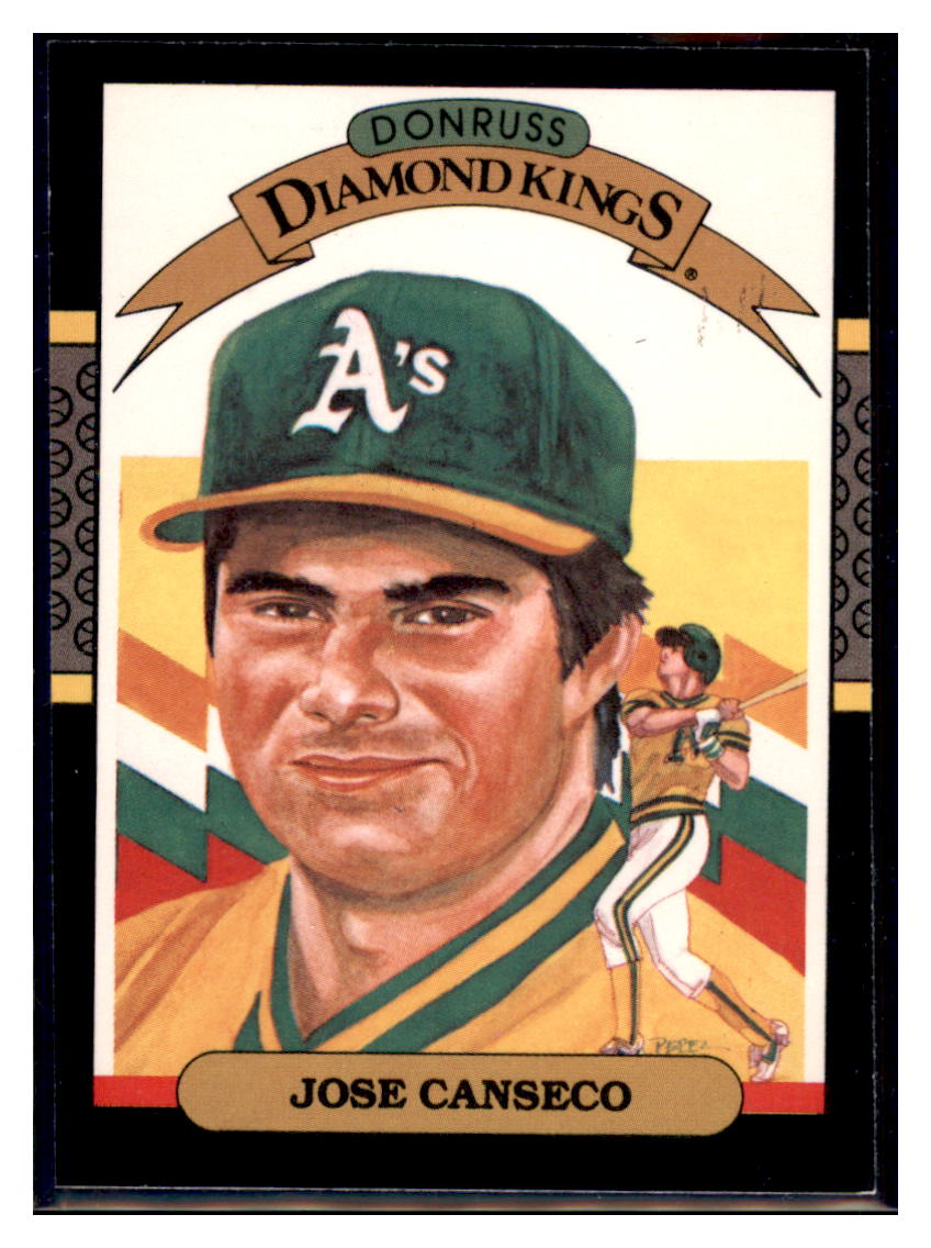 1987 Donruss Jose Canseco Oakland Athletics #6 Baseball card VSMP1IMB simple Xclusive Collectibles
