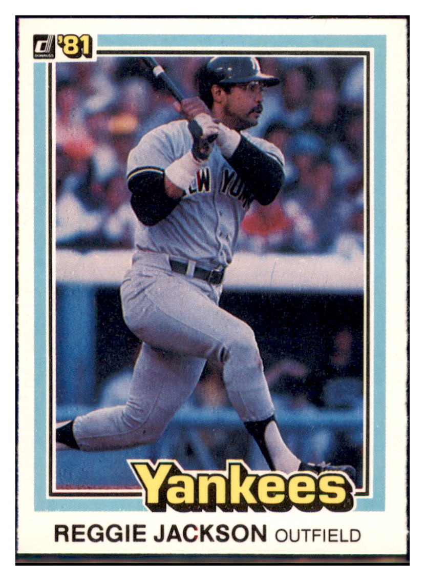 1981 Donruss Reggie Jackson New York Yankees #348 Baseball card VSMP1IMB simple Xclusive Collectibles