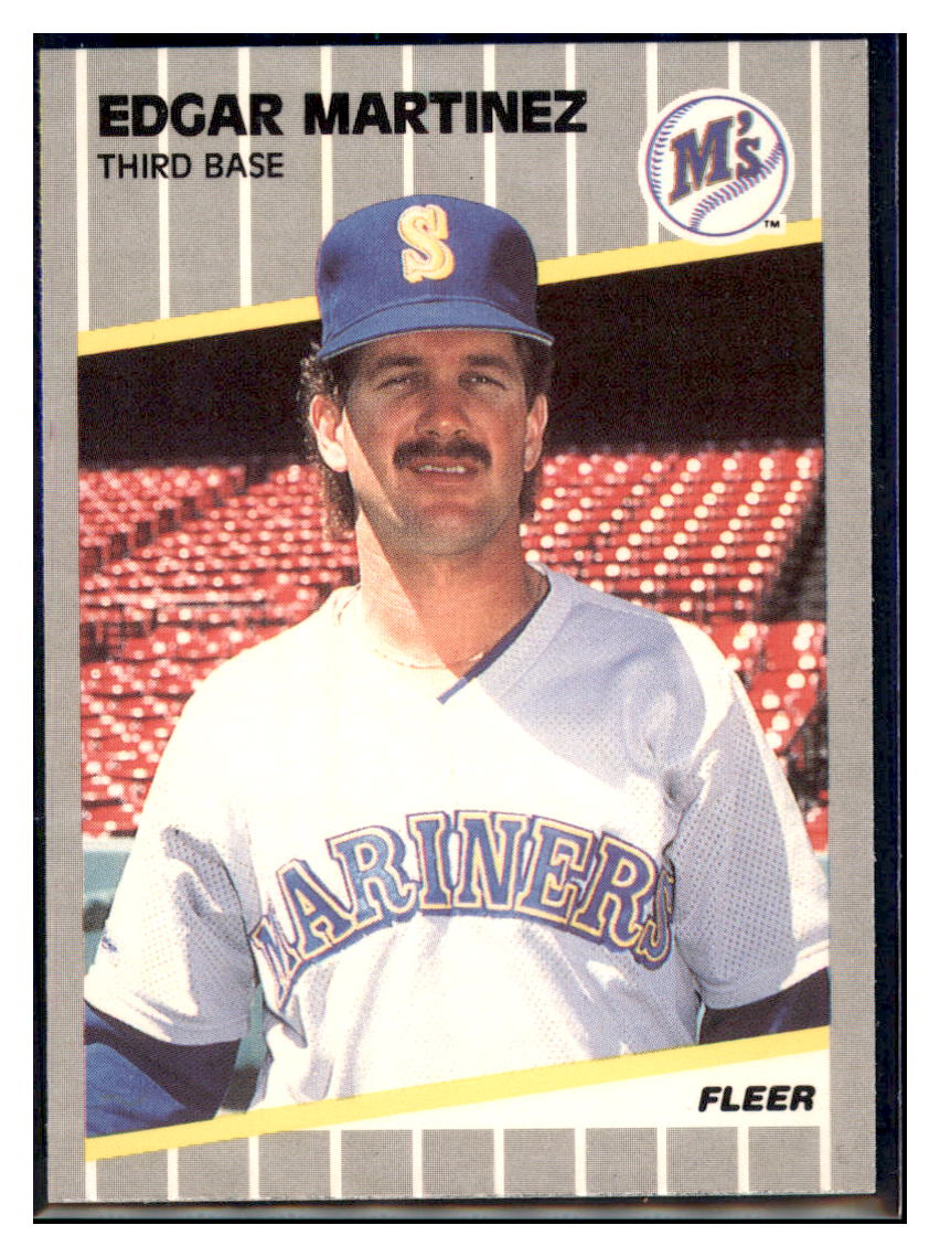 1989 Fleer Edgar Martinez Seattle Mariners #552 Baseball card VSMP1IMB simple Xclusive Collectibles