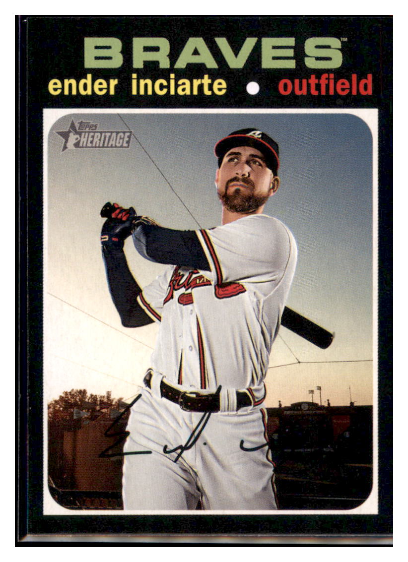 2020 Topps Heritage Ender Inciarte    Atlanta Braves #33 Baseball card   VSMP1IMB simple Xclusive Collectibles