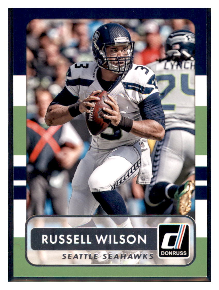 2015 Donruss Russell Wilson Seattle Seahawks #28 Football card VSMP1IMB simple Xclusive Collectibles