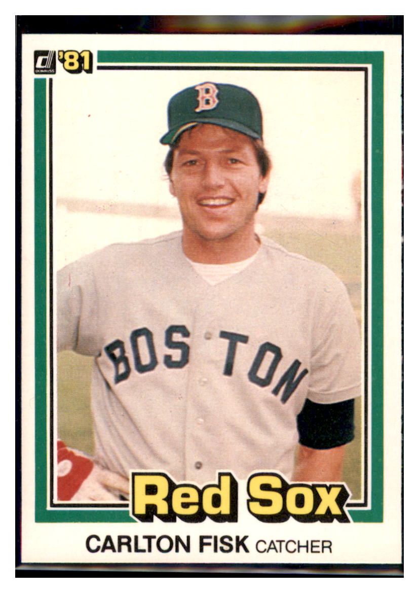 1981 Donruss Carlton Fisk Boston Red Sox #456 Baseball Card