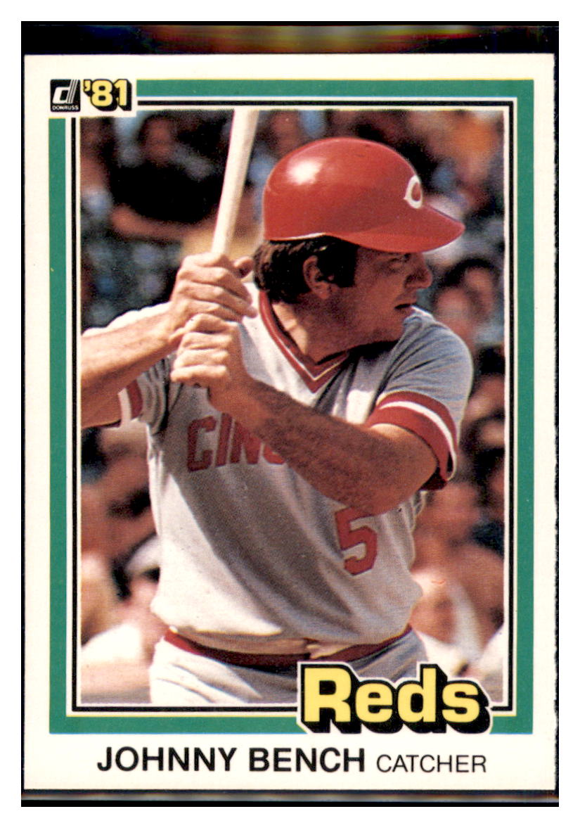 1981 Donruss Johnny Bench Cincinnati Reds #62 Baseball card VSMP1IMB simple Xclusive Collectibles
