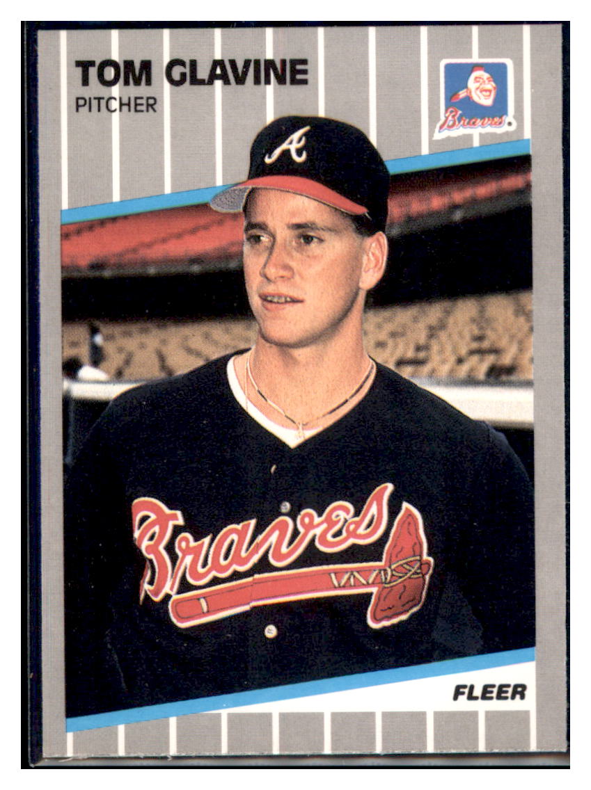 1989 Fleer Tom Glavine Atlanta Braves #591 Baseball card VSMP1IMB simple Xclusive Collectibles