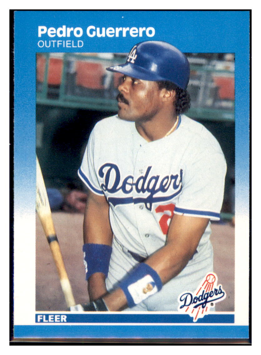 1987 Fleer Pedro Guerrero    Los Angeles Dodgers #440 Baseball
  card   VSMP1IMB simple Xclusive Collectibles   