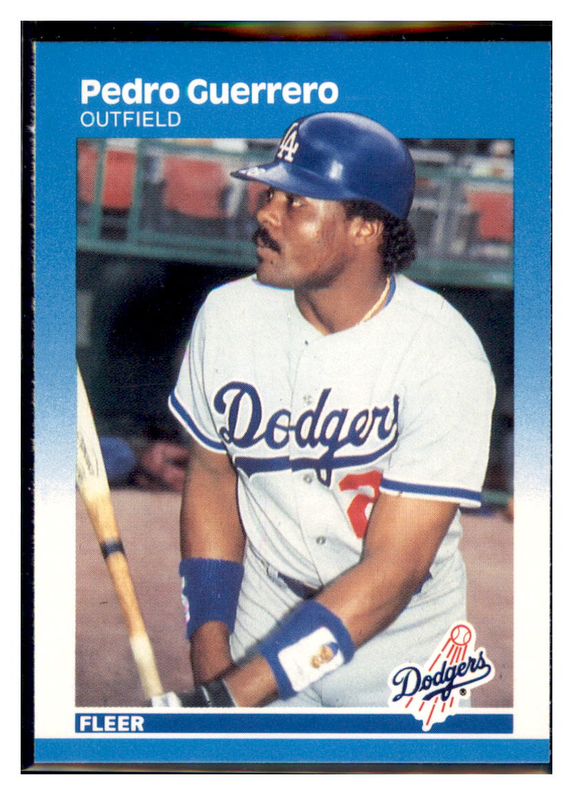 1987 Fleer Pedro Guerrero Los Angeles Dodgers #440 Baseball, card VSMP1IMB