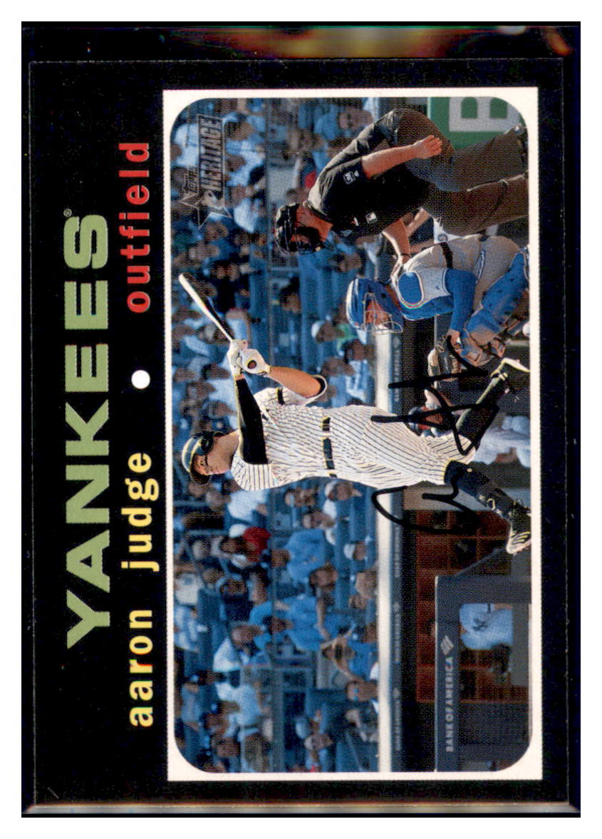 2020 Topps Heritage Aaron Judge New York Yankees #395 Baseball card VSMP1IMB simple Xclusive Collectibles