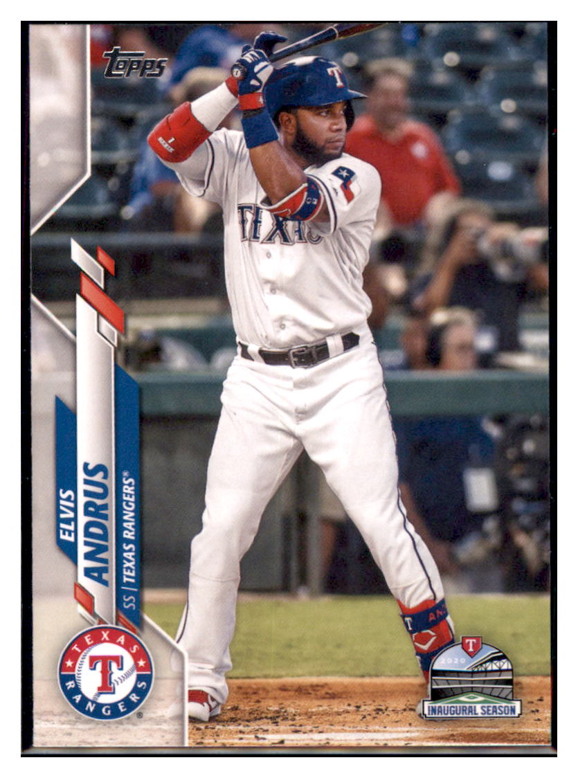 2020 Topps Elvis Andrus Texas Rangers #158 Baseball card VSMP1IMB simple Xclusive Collectibles