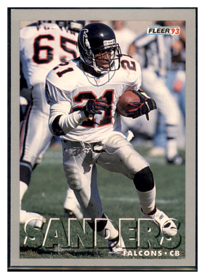 1993 Fleer Deion Sanders Atlanta Falcons #385 Football card VSMP1IMB