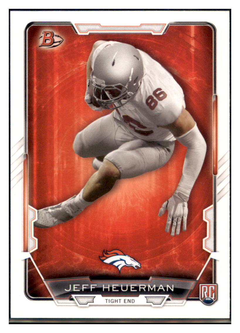2015 Bowman Jeff Heuerman Denver Broncos #42 Rookie Football card VSMP1IMB simple Xclusive Collectibles