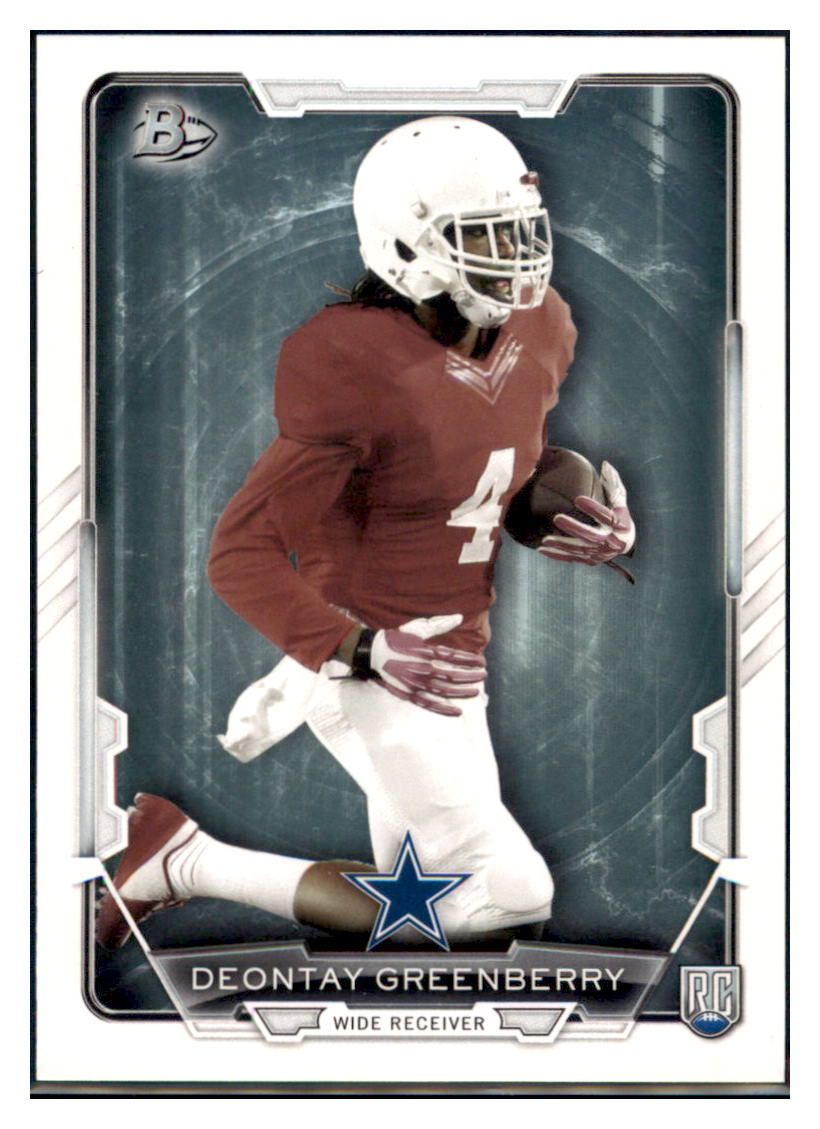 2015 Bowman Deonta Greenberry Dallas Cowboys #56 Rookie Football card   VSMP1IMB simple Xclusive Collectibles