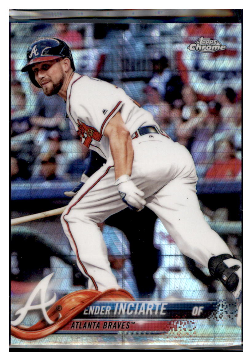 2018 Topps Chrome Ender Inciarte Atlanta Braves #58 Prism Refractor Baseball card   VSMP1IMB simple Xclusive Collectibles