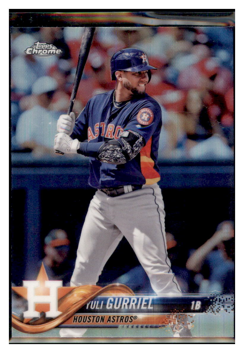 2018 Topps Chrome Yuli Gurriel Houston Astros #168 Baseball card VSMP1IMB simple Xclusive Collectibles
