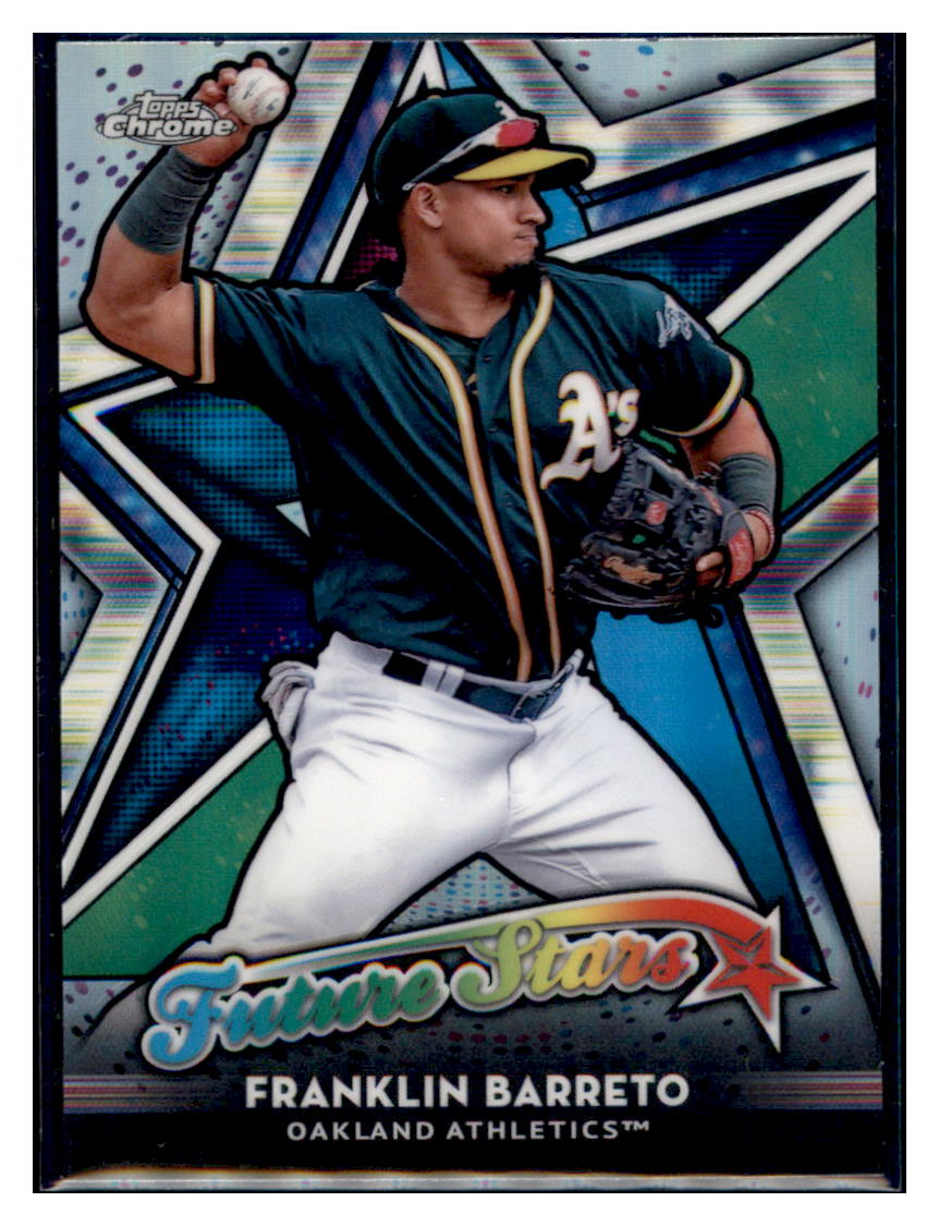 2018 Topps Chrome Franklin Barreto Oakland Athletics #FSA-FB Future Stars Refractor Baseball
card VSMP1IMB simple Xclusive Collectibles
