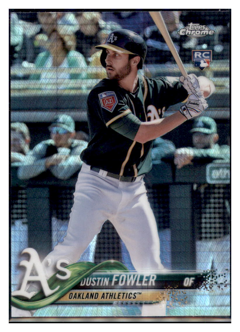2018 Topps Chrome Dustin Fowler    Oakland Athletics #157 Baseball card   VSMP1IMB simple Xclusive Collectibles