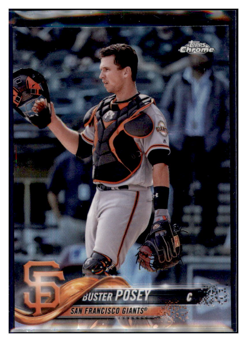 2018 Topps Chrome Buster Posey San Francisco Giants #29 Baseball
card VSMP1IMB simple Xclusive Collectibles