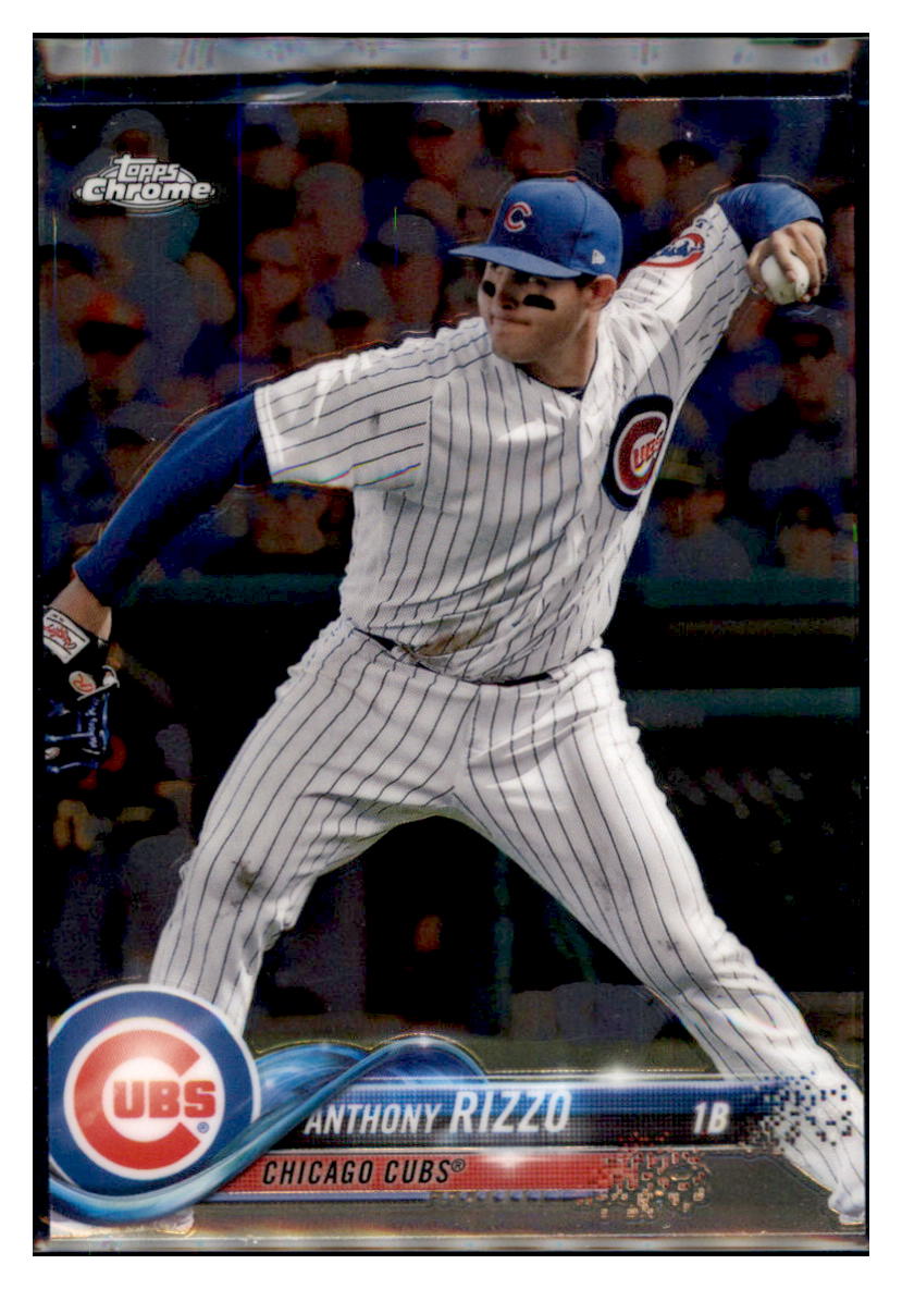 2018 Topps Chrome Anthony Rizzo Chicago Cubs #49 Baseball card VSMP1IMB simple Xclusive Collectibles