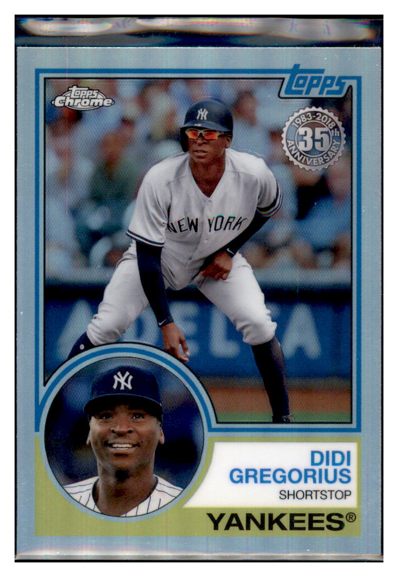 2018 Topps Chrome Didi Gregorius 1983 35th Anniversary Refractor New York Yankees #83T-7 Baseball
card VSMP1IMB simple Xclusive Collectibles