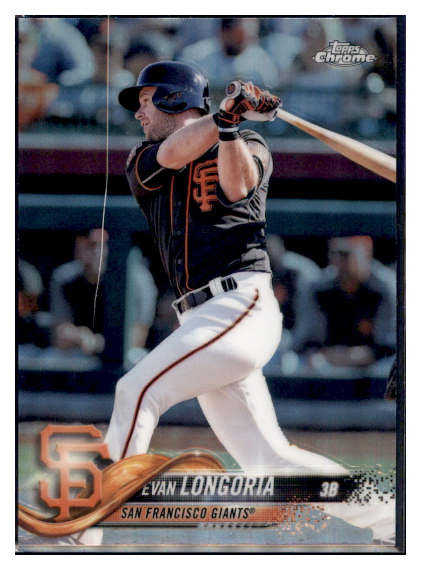 2018 Topps Chrome Evan Longoria San Francisco Giants #95 Baseball
card VSMP1IMB simple Xclusive Collectibles
