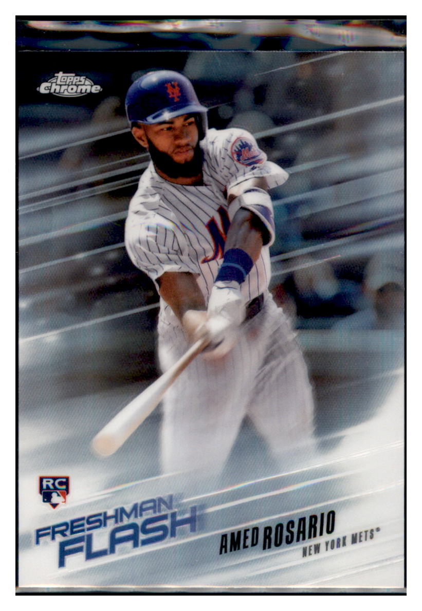 2018 Topps Chrome Amed Rosario Freshman Flash New York Mets #FF-9 Baseball card   VSMP1IMB simple Xclusive Collectibles   