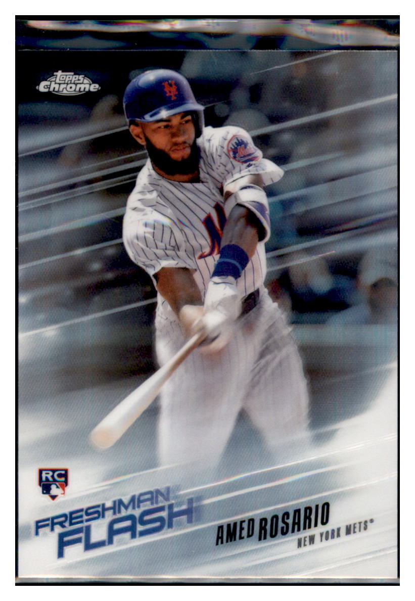 2018 Topps Chrome Amed Rosario Freshman Flash New York Mets #FF-9 Baseball card   VSMP1IMB simple Xclusive Collectibles