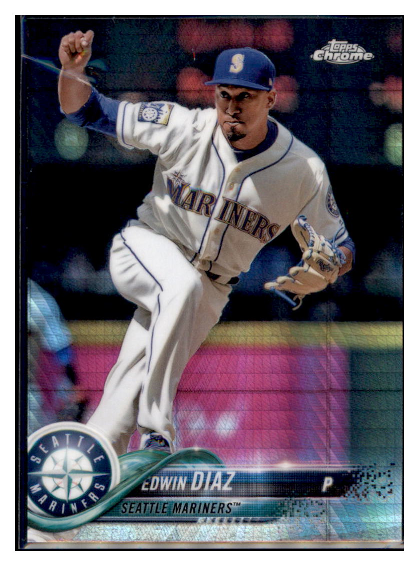 2018 Topps Chrome Edwin Diaz Seattle Mariners #155 Baseball card VSMP1IMB simple Xclusive Collectibles