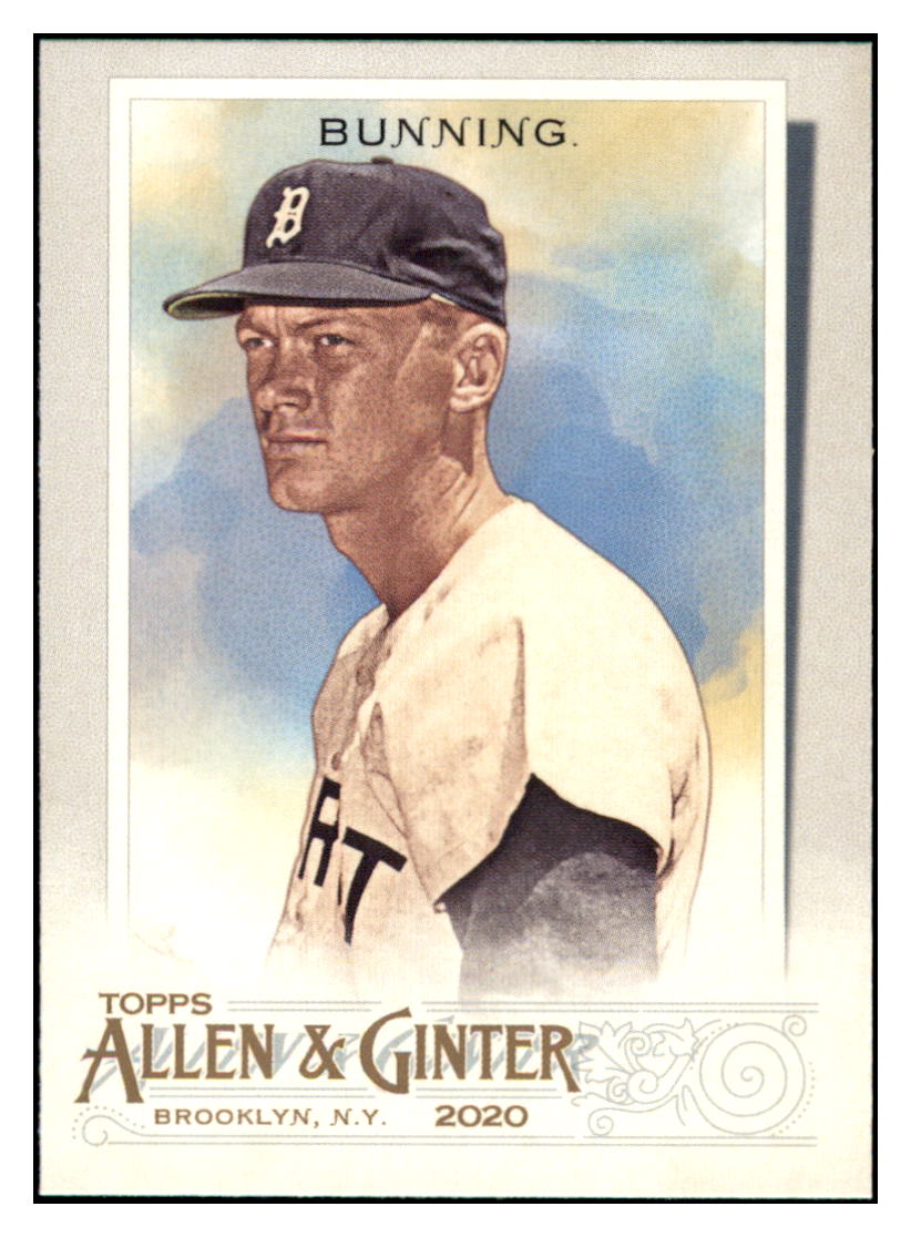 2020 Topps Allen & Ginter Jim
  Bunning    Detroit Tigers #341 Baseball
  card   VSMP1IMB simple Xclusive Collectibles   