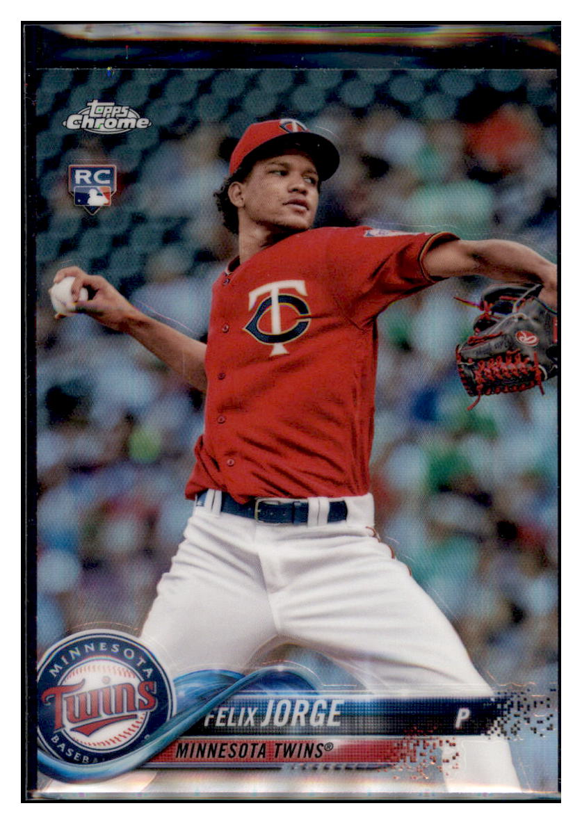 2018 Topps Chrome Felix Jorge    Minnesota Twins #127 Baseball card   VSMP1IMB_1a simple Xclusive Collectibles