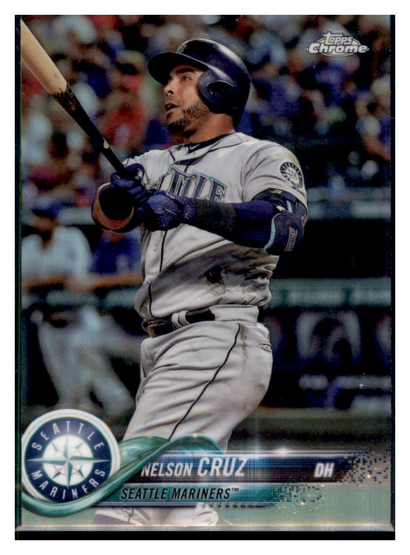 2018 Topps Chrome Nelson Cruz Seattle Mariners #114 Baseball card VSMP1IMB simple Xclusive Collectibles