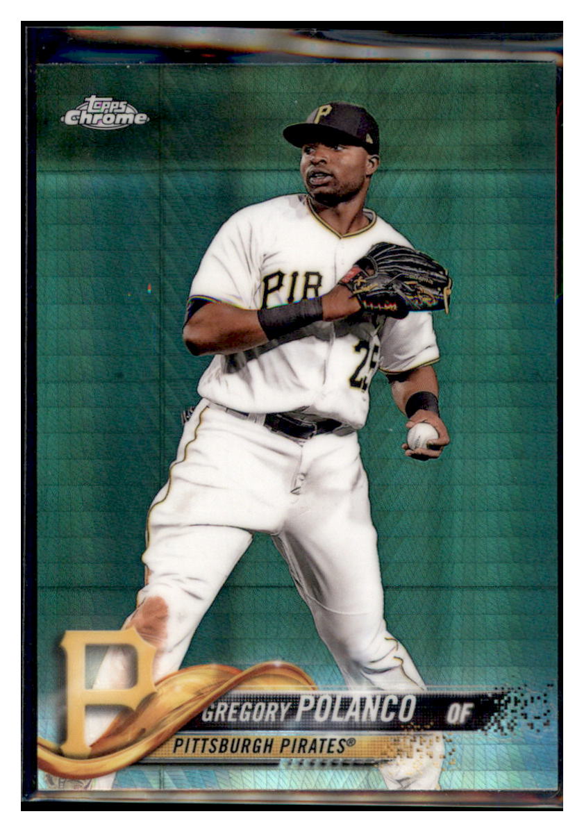 2018 Topps Chrome Gregory Polanco Prism Refractor Pittsburgh Pirates #28 Baseball card   VSMP1IMB simple Xclusive Collectibles