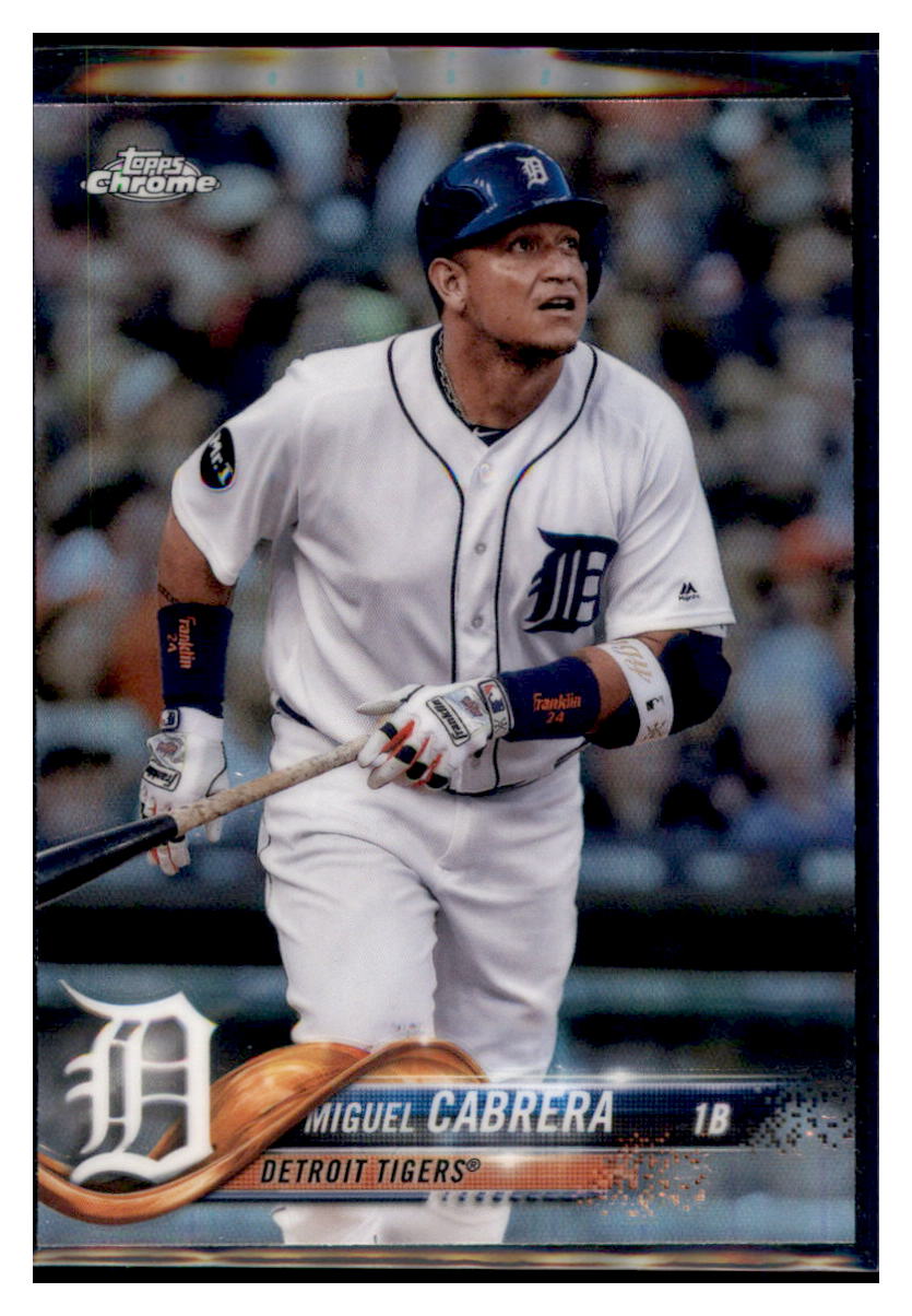 2018 Topps Chrome Miguel Cabrera Detroit Tigers #26 Baseball card VSMP1IMB simple Xclusive Collectibles