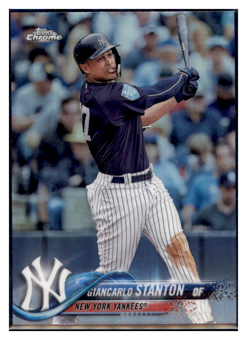 2018 Topps Chrome Giancarlo Stanton    New York Yankees #186 Baseball card   VSMP1IMB simple Xclusive Collectibles