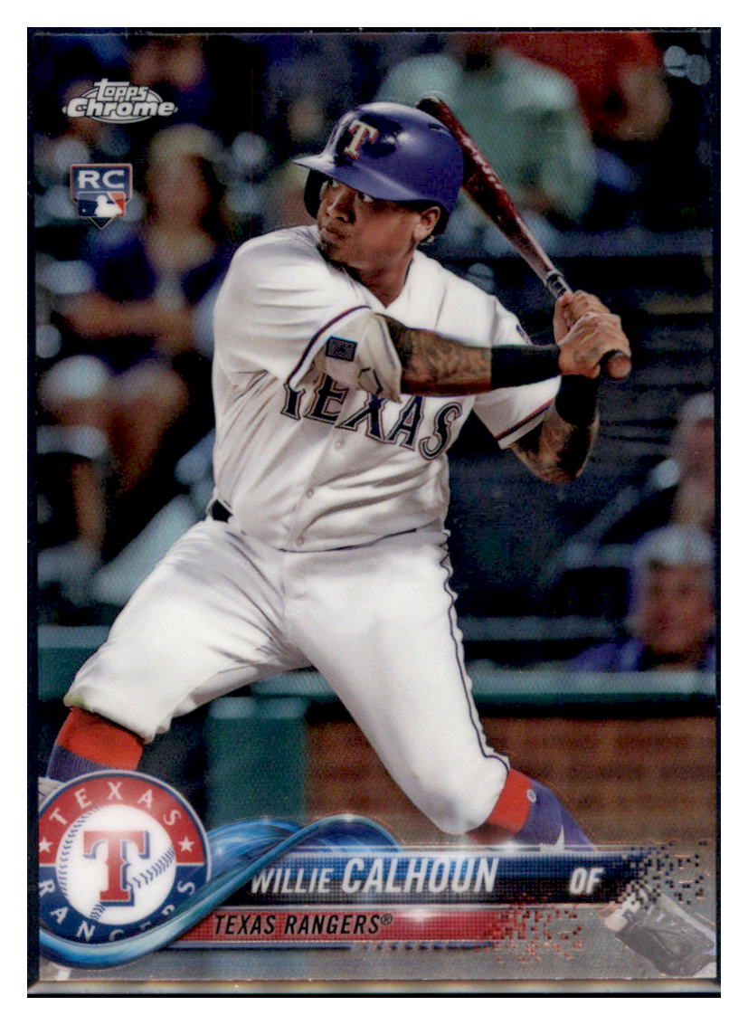 2018 Topps Chrome Willie Calhoun Texas Rangers #113 Baseball card VSMP1IMB simple Xclusive Collectibles