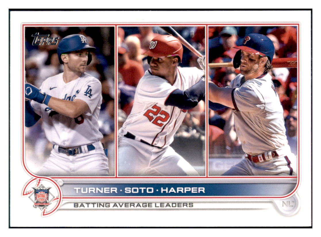 2022 Topps 1st Edition NL Batting
  Average Leaders (Trea Turner / Juan Soto / Bryce Harper) LL    Los Angeles Dodgers / Washington
  Nationals / Philadelphia Phillies #59 Baseball card   BMB1A simple Xclusive Collectibles   