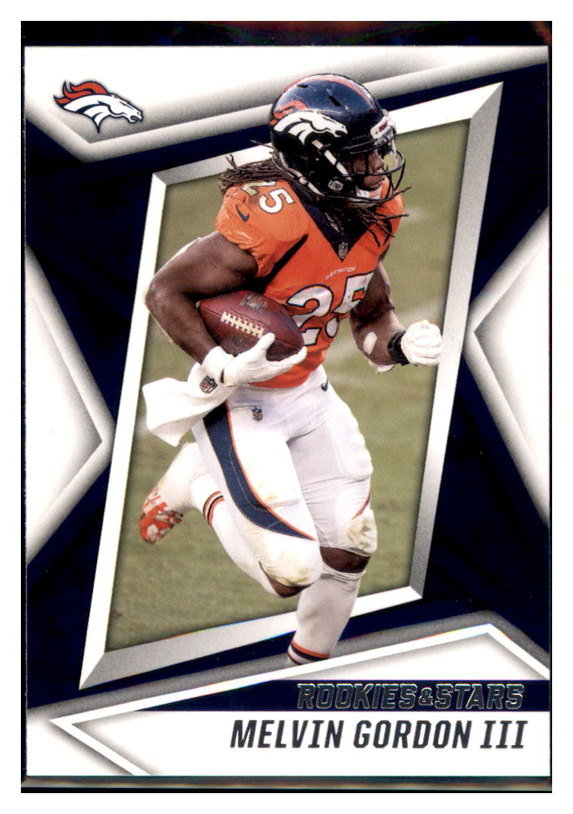 2021 Panini Rookies &amp; Stars Melvin Gordon III Denver Broncos Football card BMB1B simple Xclusive Collectibles   