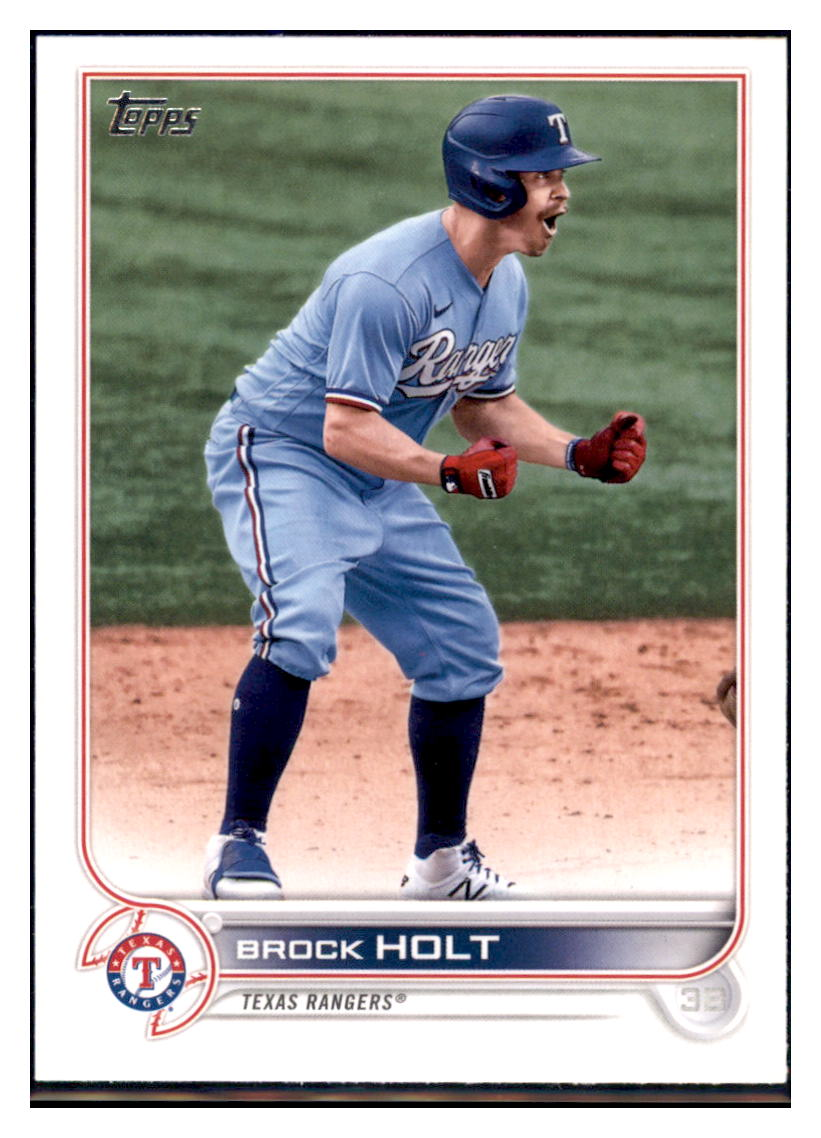 2022 Topps 1st Edition Brock Holt Texas Rangers #113 Baseball card   BMB1B simple Xclusive Collectibles   
