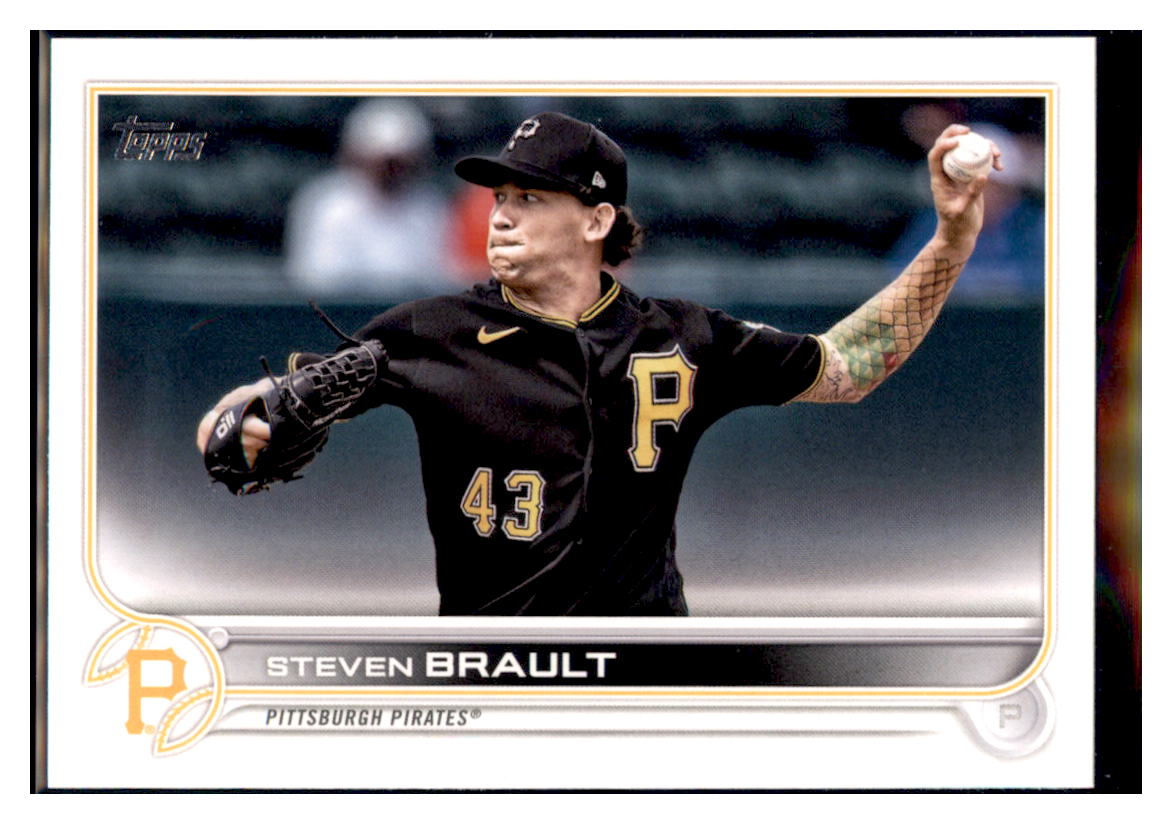 2022 Topps Steven Brault    Pittsburgh Pirates #307 Baseball
  card   BMB1B simple Xclusive Collectibles   