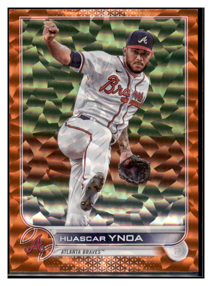 2022 Topps Huascar Ynoa Atlanta Braves Orange Refractor #3 Baseball card BMB1B simple Xclusive Collectibles