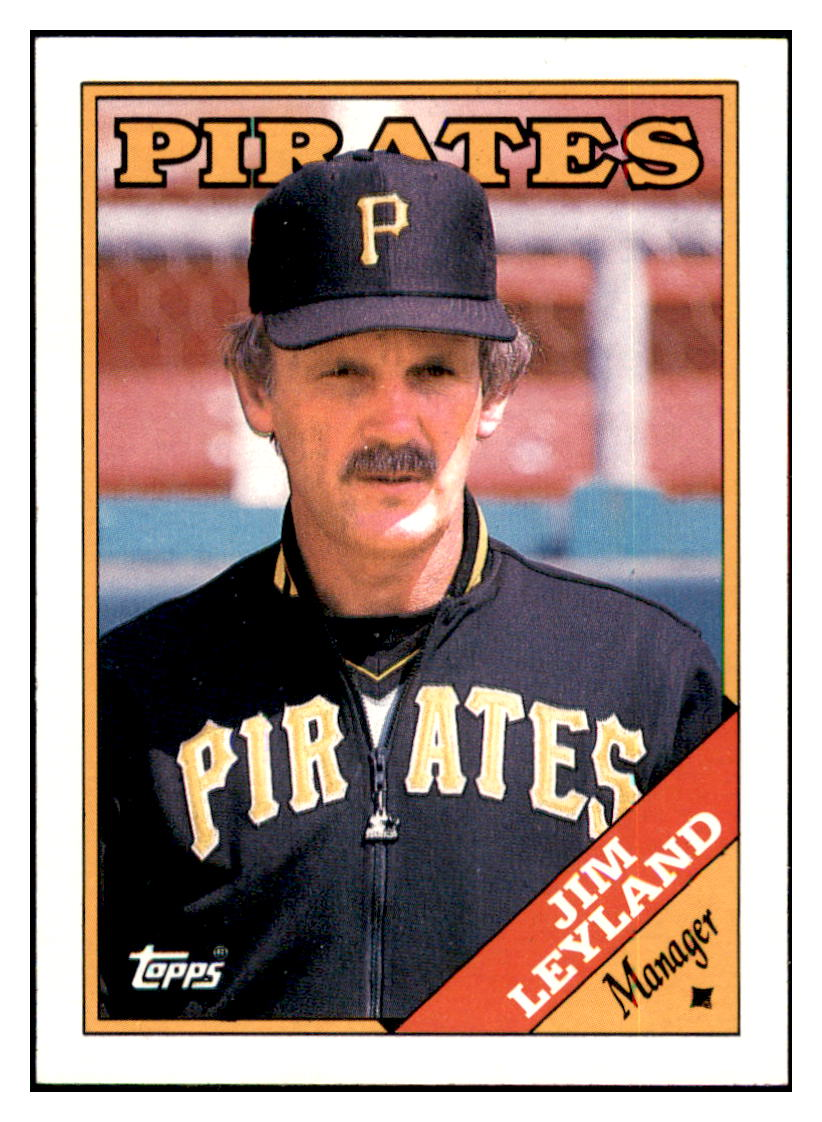 1988 Topps Jim Leyland Pittsburgh Pirates #624 Baseball
card BMB1B simple Xclusive Collectibles