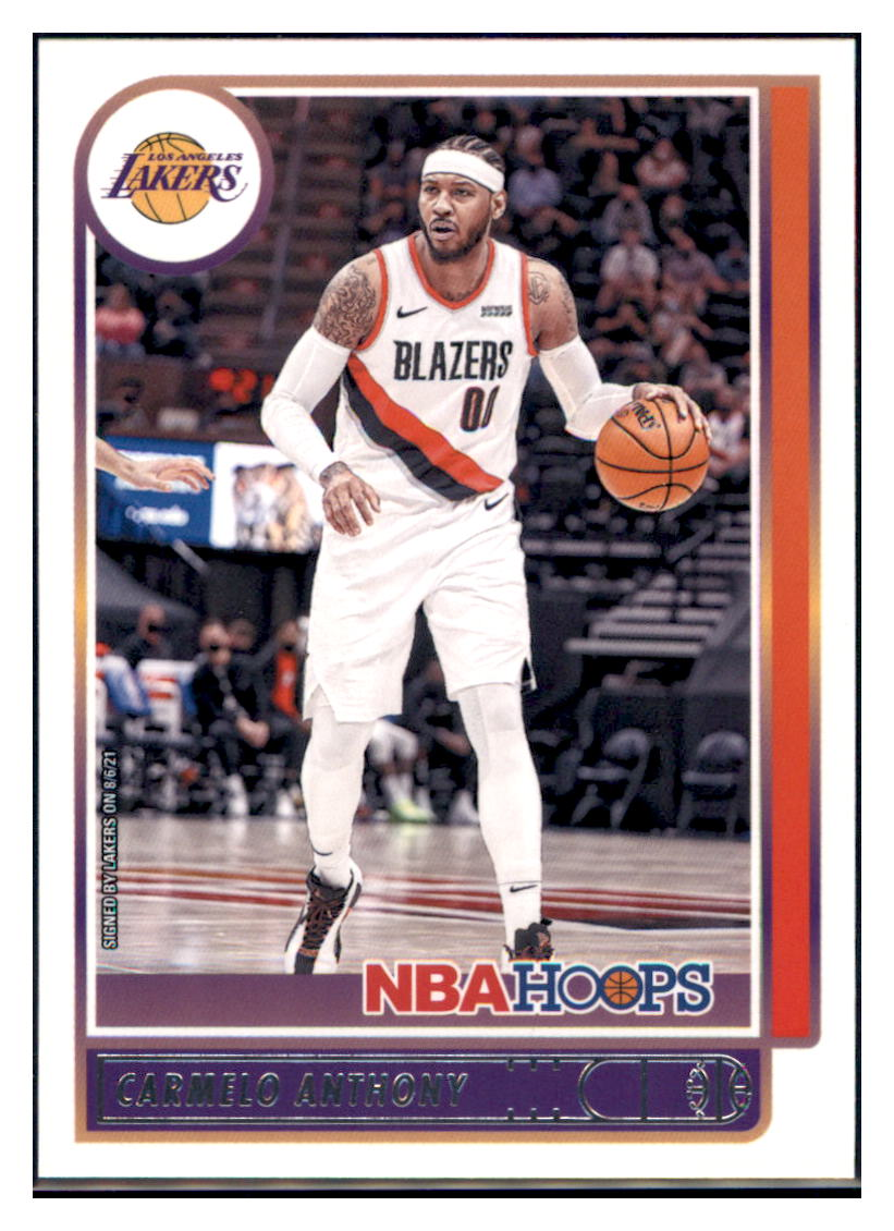 2021 Hoops Carmelo Anthony Los Angeles Lakers #101 Basketball
card BMB1B simple Xclusive Collectibles