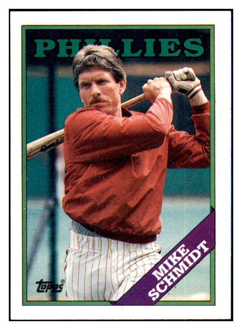 1988 Topps Mike Schmidt    Philadelphia Phillies #600 Baseball
  card   BMB1B_1a simple Xclusive Collectibles