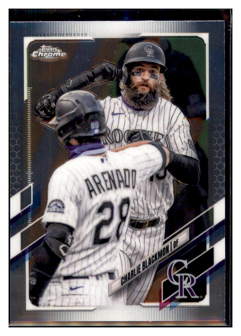 2021 Topps Chrome Charlie Blackmon    Colorado Rockies #67 Baseball card   BMB1C simple Xclusive Collectibles   