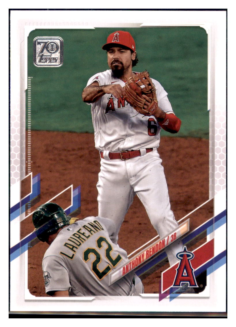 2021 Topps Anthony Rendon    Los Angeles Angels #550 Baseball
  card   BMB1C simple Xclusive Collectibles   
