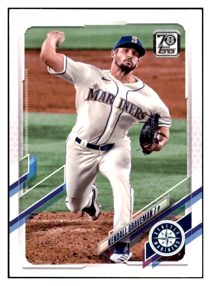 2021 Topps Kendall Graveman    Seattle Mariners #340 Baseball card   BMB1C simple Xclusive Collectibles