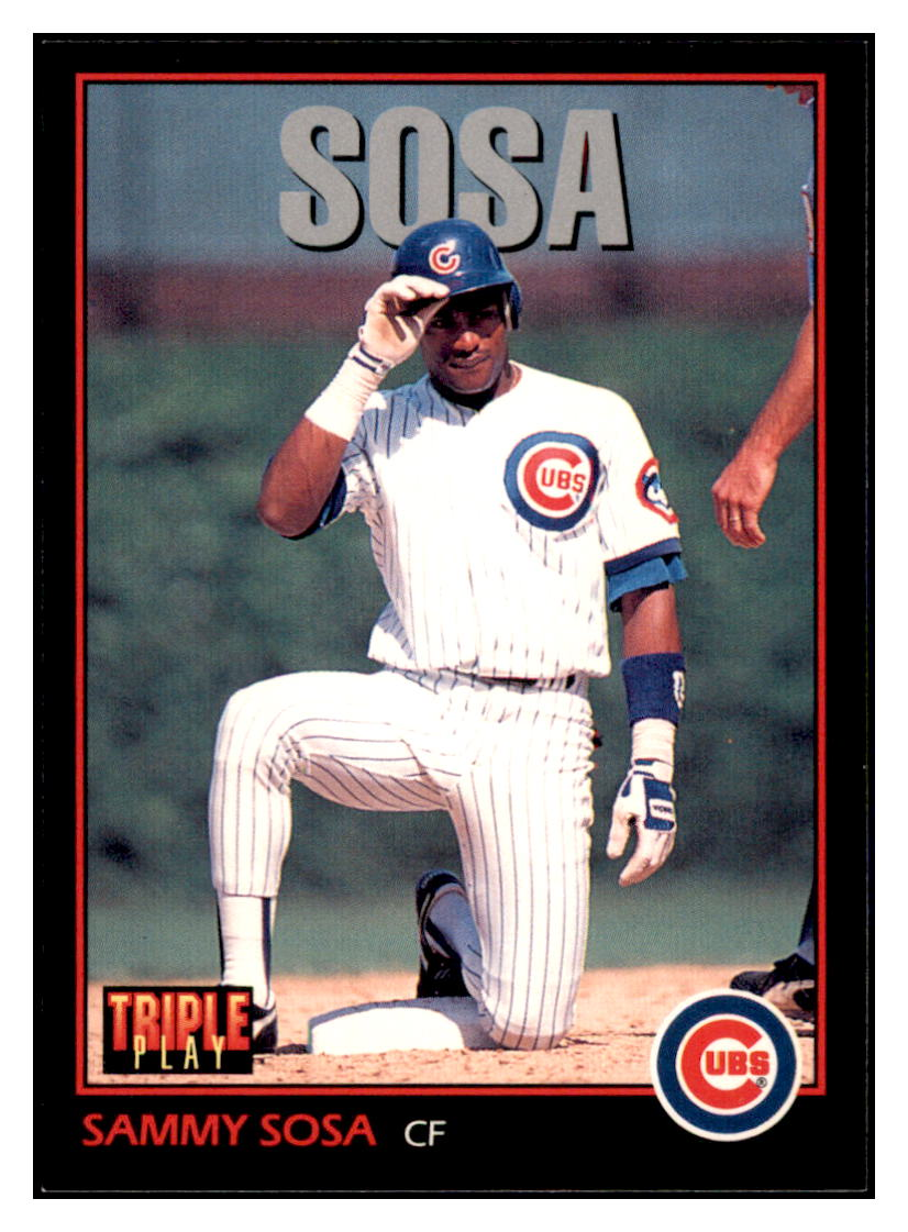 1993 Triple Play Sammy Sosa Chicago Cubs #151 Baseball card CBT1A simple Xclusive Collectibles