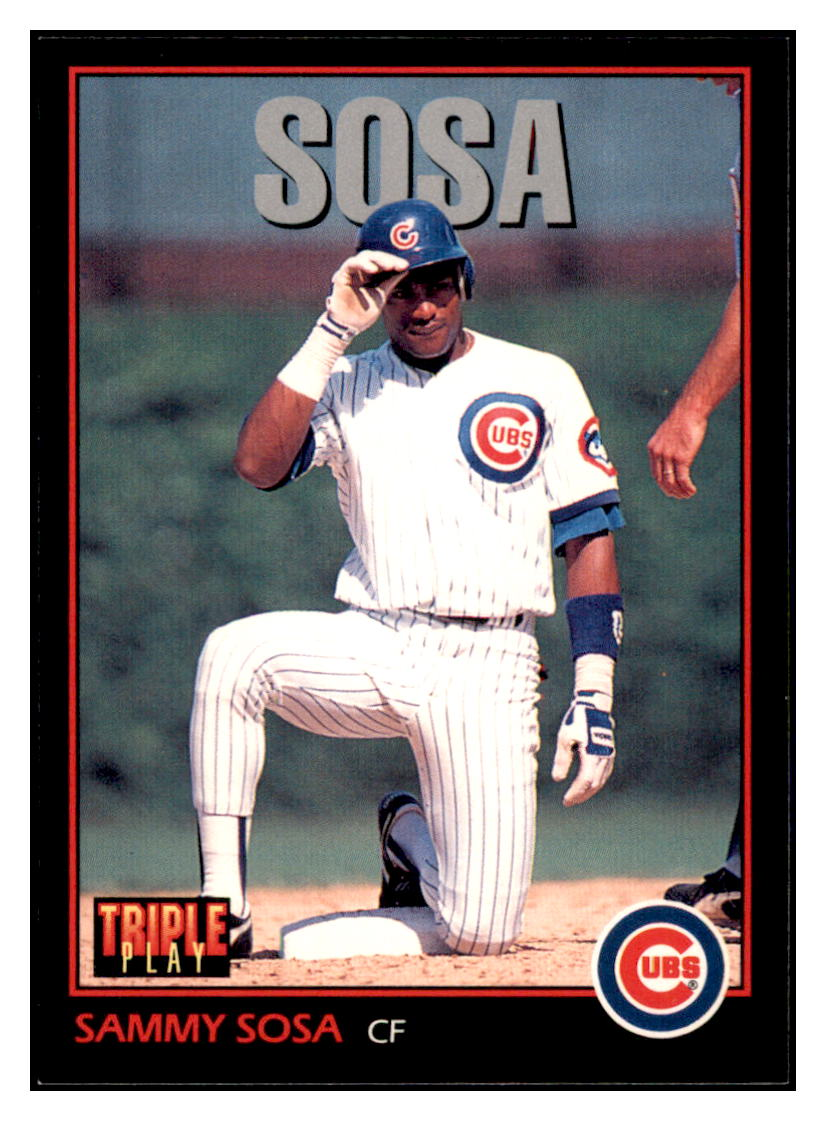 1993 Triple Play Sammy Sosa Chicago Cubs #151 Baseball card CBT1A
